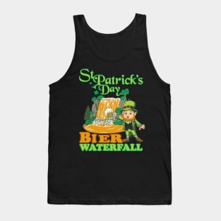 St Patricks Day Bier Waterfall Tank Top